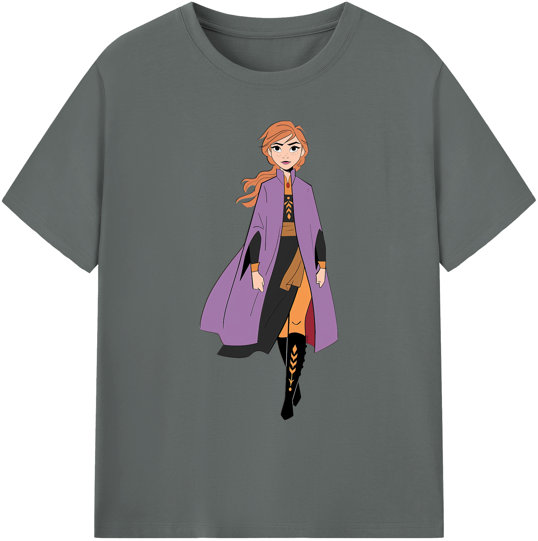 （画像用） アナと雪の女王 アンナ エルサ Frozen Anna Elsa 綿100％ メンズ半袖Tシャツ｜肌触りやわらか＆通気性